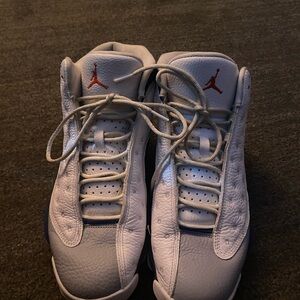 Jordan White and Blue Athletic Shoes